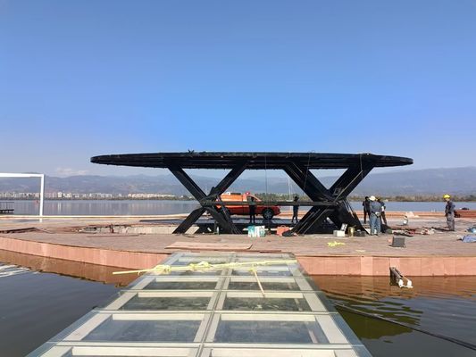 พลาตฟอร์มไฮดรอลิก Rotary Lifting Stage ที่สามารถปรับแต่งได้ สําหรับการใช้งานในอุตสาหกรรม